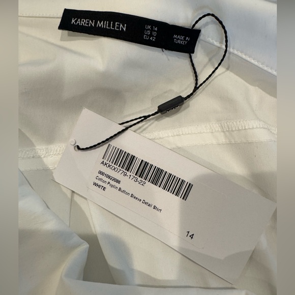 Karen Millen x Lydia Millen Asymmetrical Blouse, UK 14, US 10, New - Picture 3 of 8